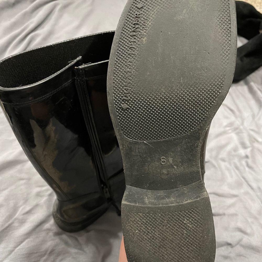 Donald J Pliner Black Rubber Rain Boots - Picture 6 of 6